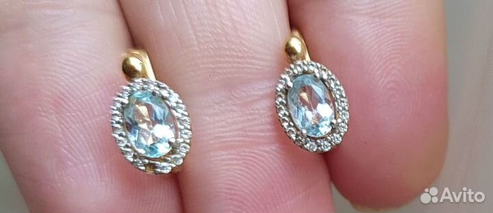 Серьги золото 375 пробы