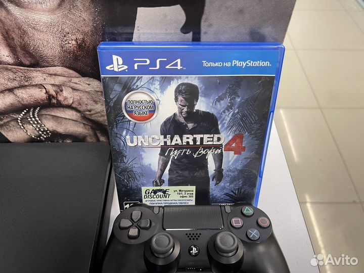 Ps4 slim 1tb + Диск в подарок