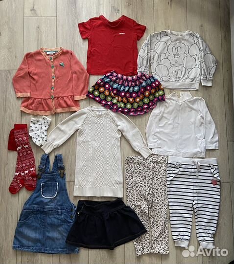 Одежда пакетом на девочку 92 gap primark
