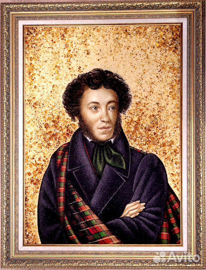 Портрет из янтаря, картины, сувенирная мастерская