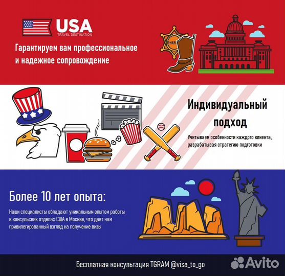 Виза в США, виза в америку - полное сопровождение