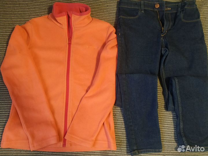Флиска Outventure р.140 и джинсы Denim р.140-146