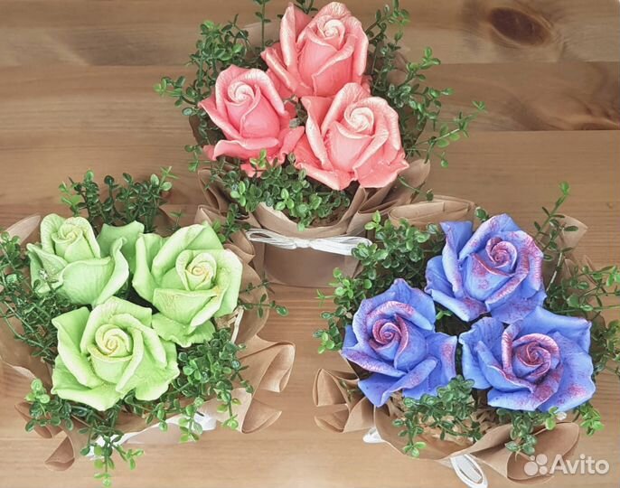 Букет из мыла ручной работы в ассортименте