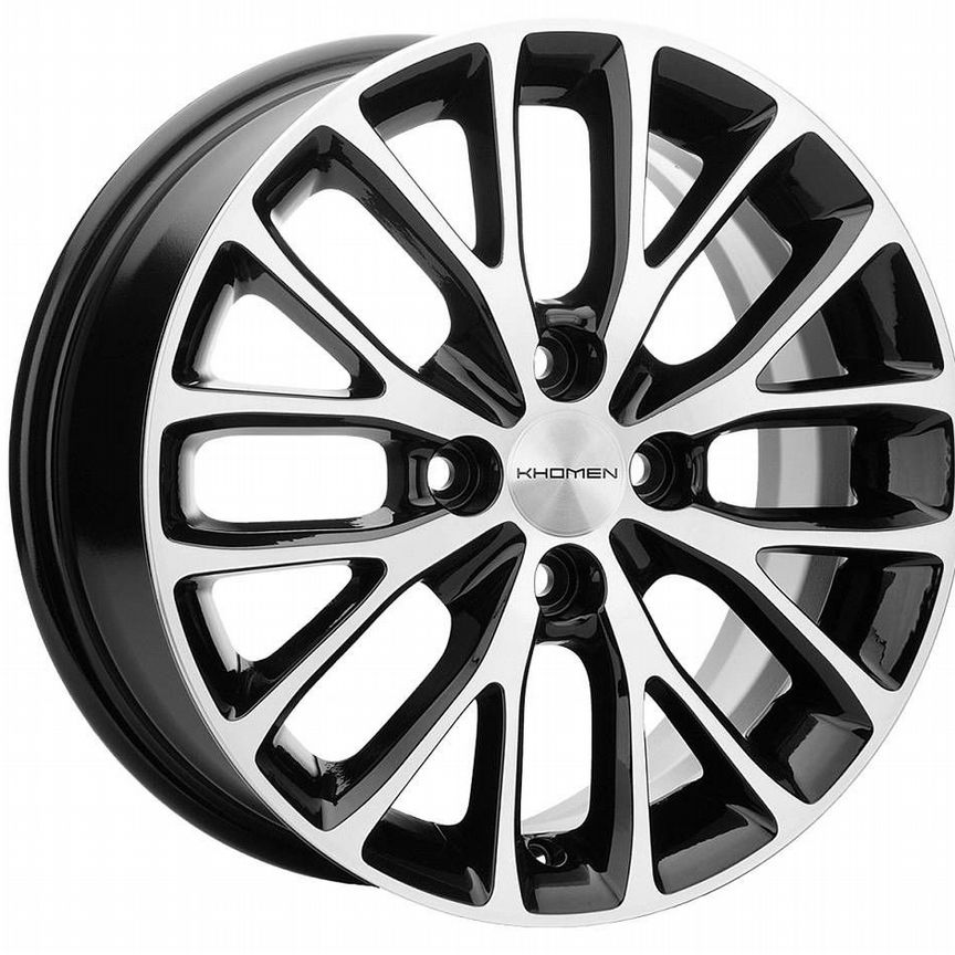 Диски Khomen KHW1506 6x15 4x100 ET37 D60.1 Black-FP