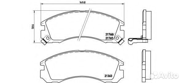 Комплект тормозных колодок P54017 brembo