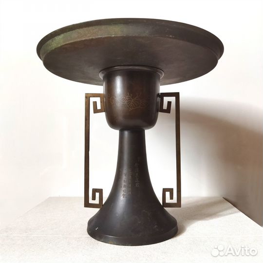 Ваза японская бронзовая антикварная