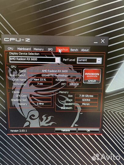 Видеокарта rx 6600 eagle