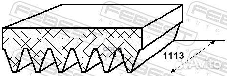 Ремень поликлиновой 88128-6L1113 Febest