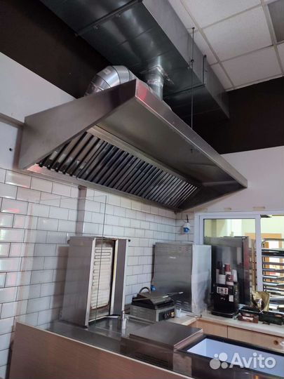 Зонт вытяжной с жироуловителем гидрофильтры