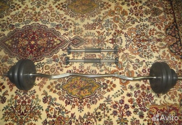 Штанга 30 кг + гантели (новое. Россия)