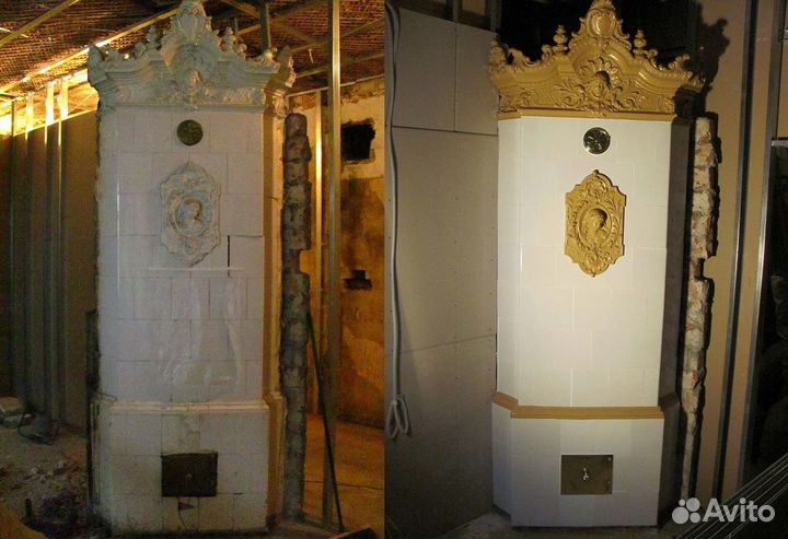 Реставрация изразцовых печей и каминов