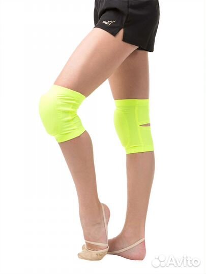 Наколенники гимнастические solo NK1-82 желтый неон