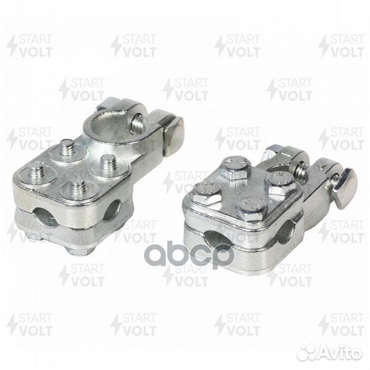 Клеммы акб в комплекте цинк, прижимная пластина