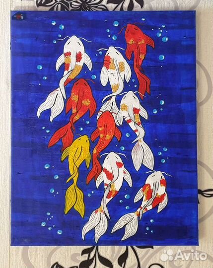 Картина 9 карпов Кои