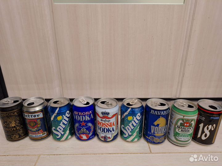 Банки из под пива водки спрайт 1996-1997