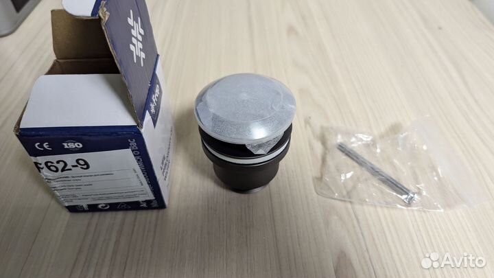 Донный клапан для раковины, графит F62-9