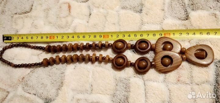Новые бусы из дерева (вишня и кипарис)