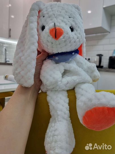 Мягкая игрушка зайка с замочком для хранения