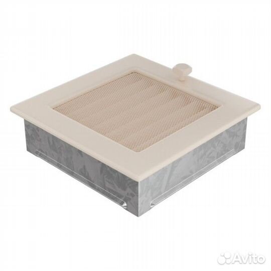 Вент решетка Kratki кремовая с жалюзи 22 см 30 см