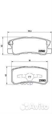 Колодки тормозные дисковые зад P54031 Brembo
