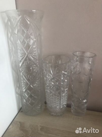 Хрустальная ваза разные