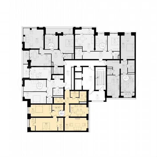 3-к. квартира, 106,4 м², 2/18 эт.