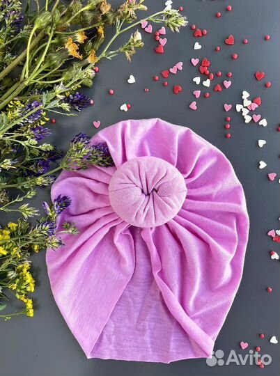 Шапка для девочки чалма