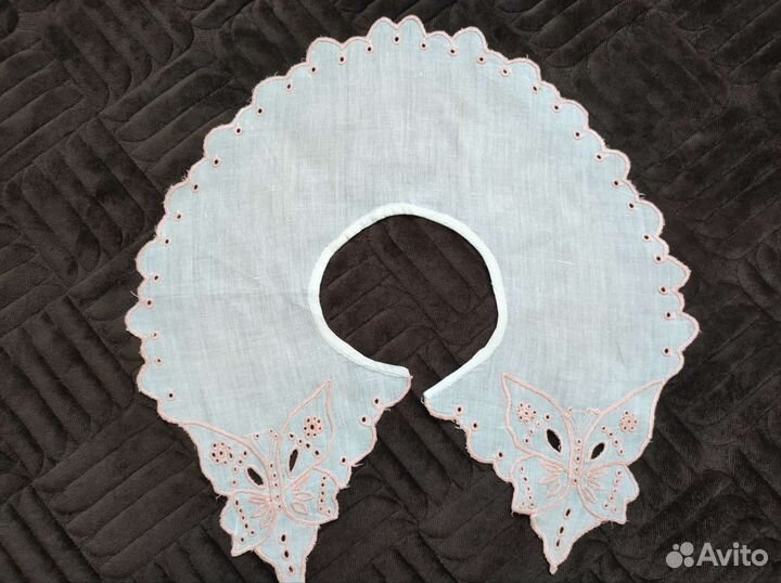 Воротник ручная вышивка ришелье