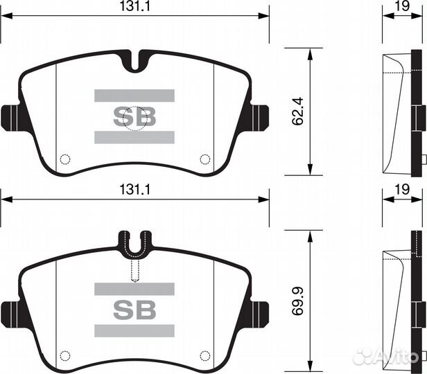 Колодки тормозные передние