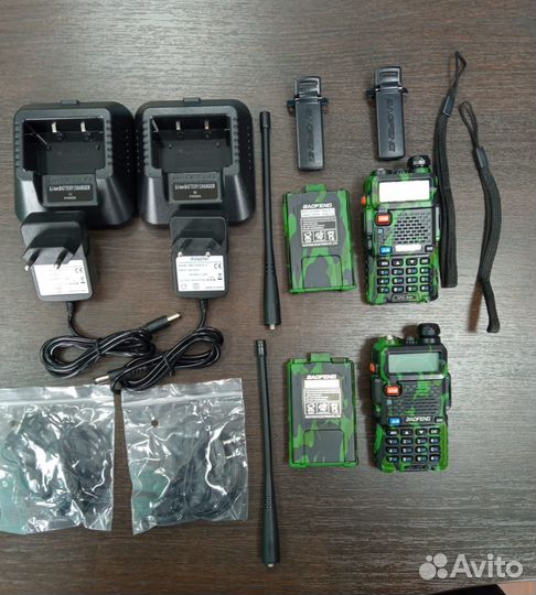 Комплект Раций Baofeng UV-5R зеленые