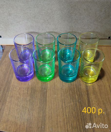 Посуда СССР из цветного стекла