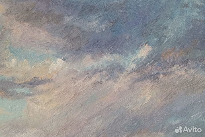 Картина пейзаж река Ангара 45х80