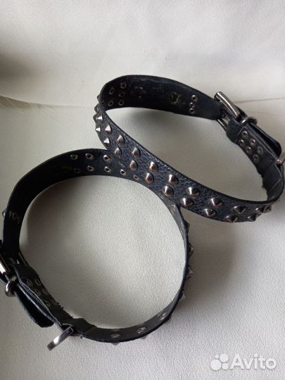 Кожаный ошейник для собак пакетом