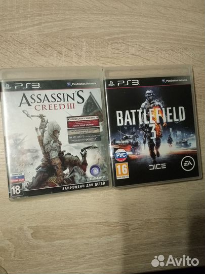 2 диска ps3: Battlefield 3 и assassin's creed 3