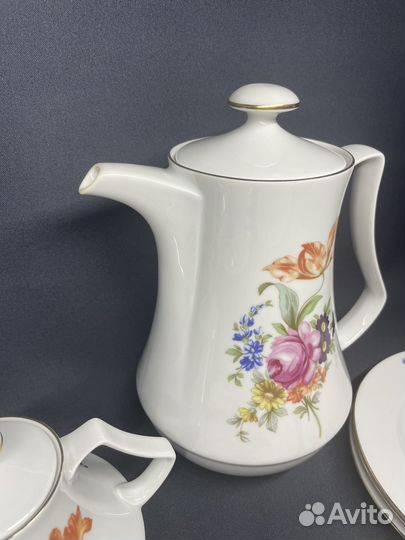 Набор посуды Jlmenau ГДР Мейсенский букет