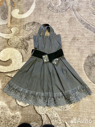 Школьный сарафан серый