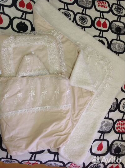 Конверт+одеяло на выписку(осень-весна,зима)