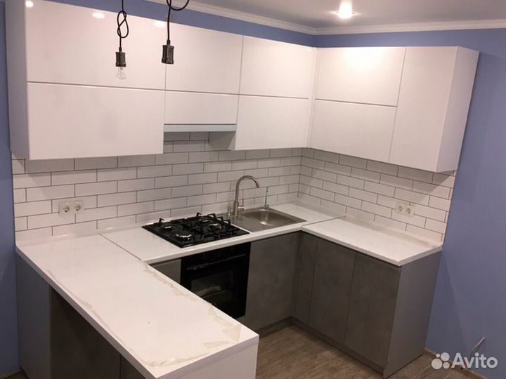 Кухонный гарнитур. Кухня с барной стойкой ксп:3846