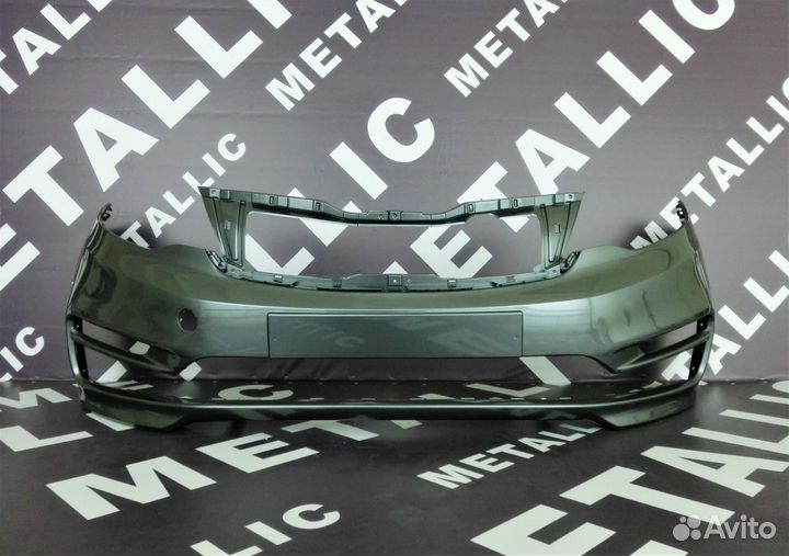 Бампер Киа Рио 2015 г. передний в цвет 3 поколение