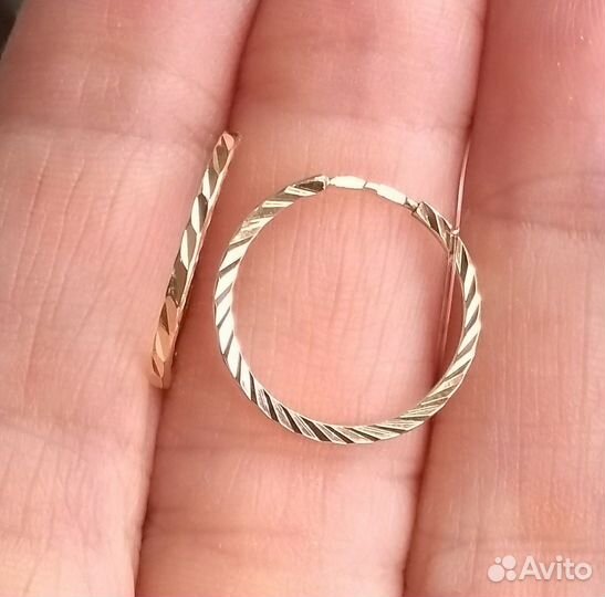 585 серьги D15 мм (разные) конго Новые