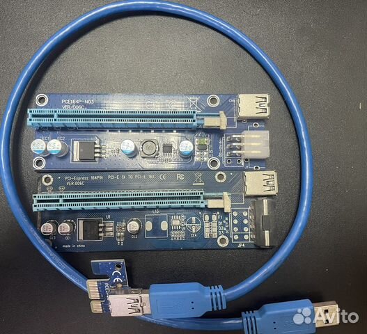 Райзер pci-e б/у molex, 6pin, SATA. Есть кол-во