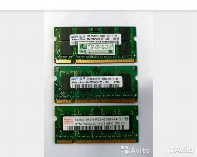 So - dimm DDR2 PC2 - 5300 PC2 - 4200 (1 Gb, 512 mb