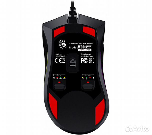 Мышь A4Tech Bloody W90 Pro, черный