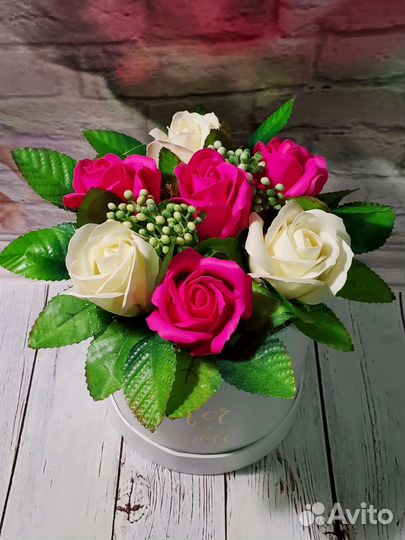 Букет из мыльных роз