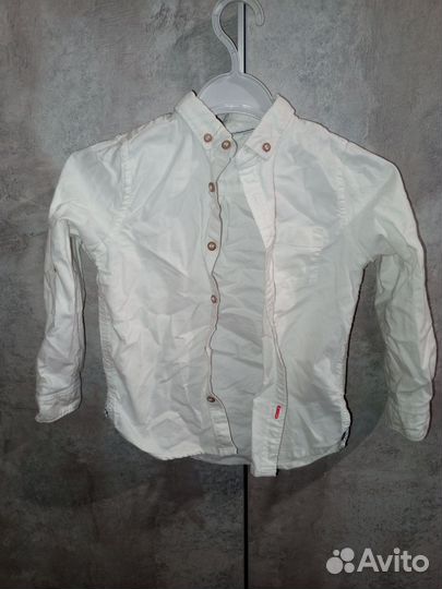 Рубашка для мальчика 104 белая