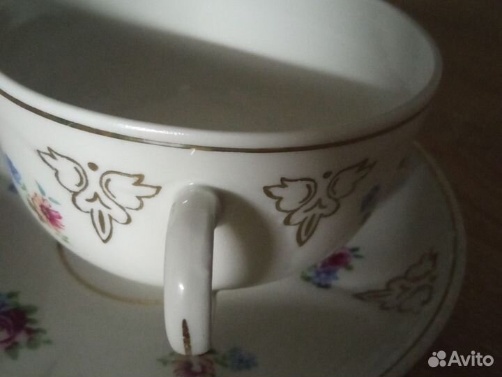 Чайная пара чашка блюдце Дулево 57 год