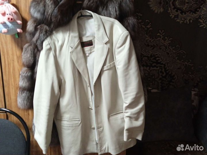 Пиджак кожаный мужской