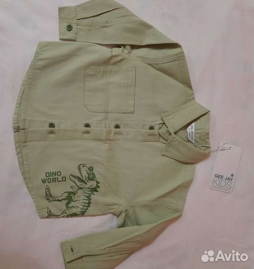 Джинсовая детская рубашка новая 92 размер