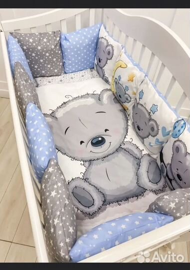 Бортики в детскую кроватку и постельное белье