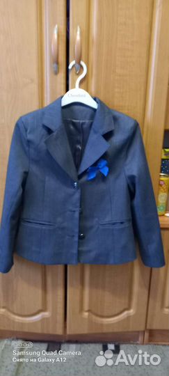 Школьный пиджак для девочек 128рост